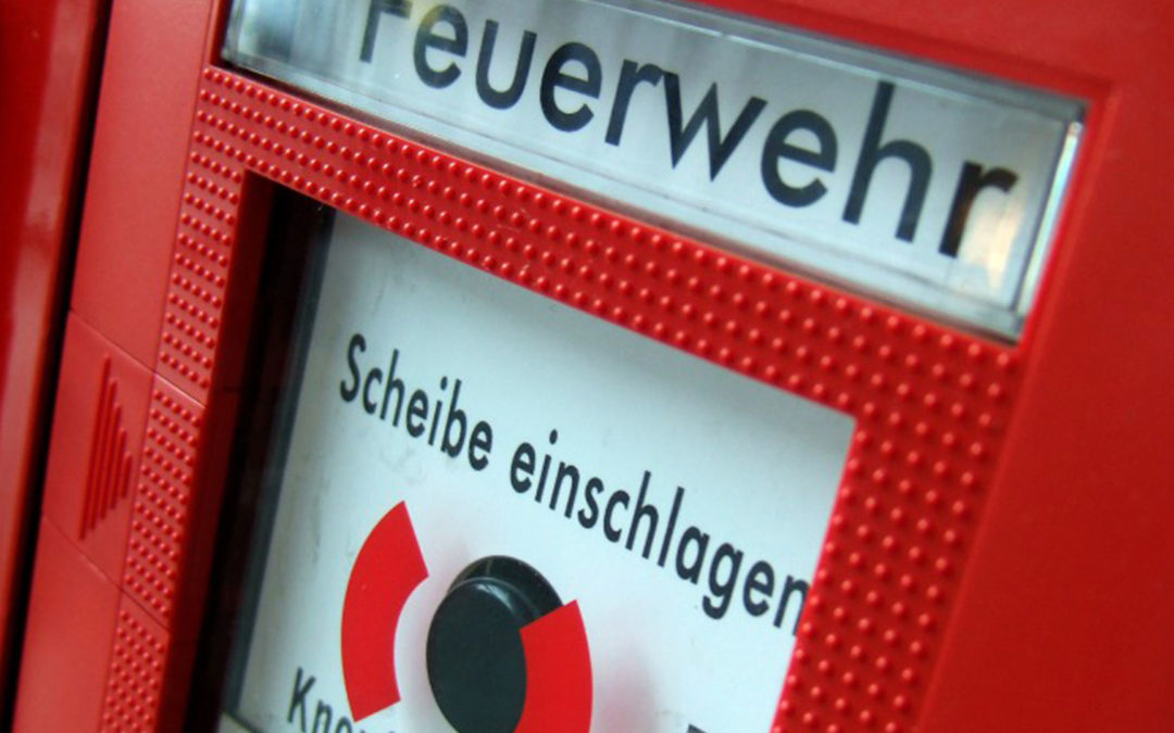 Ausgelöste Brandmeldeanlage
